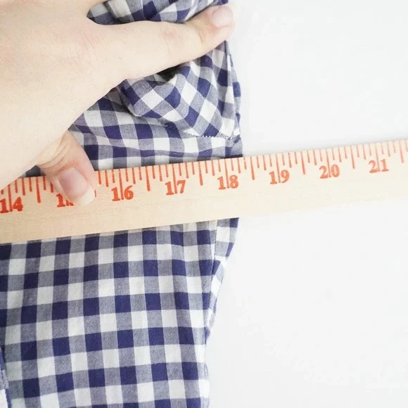 Girl Krazy Gingham Button Down‎ Shirt Long Sleeve Casual Top M Prairie Cottage - Picture 5 of 6